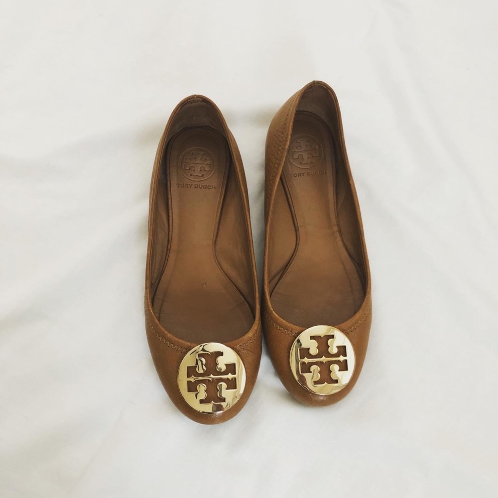 Tory Burch Light Brown Leather flats
